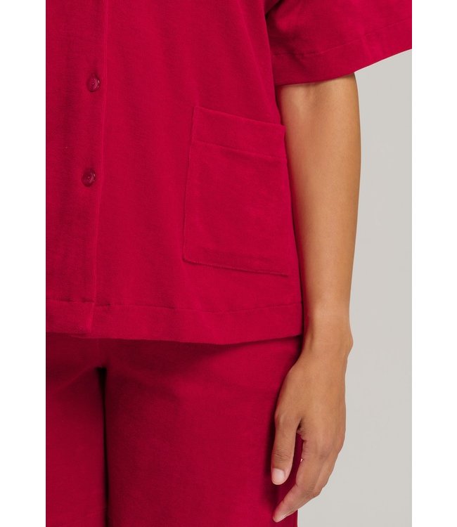 Sleep & Lounge Short Sleeve Shirt Garnet Red (077720)