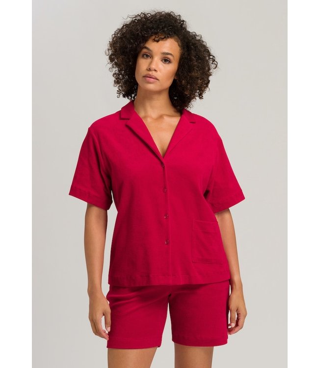 Sleep & Lounge Short Sleeve Shirt Garnet Red