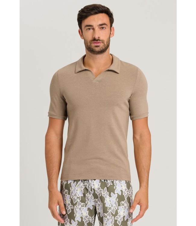 Loungy Summer Short Sleeve Shirt V-Neck Coin (075918)