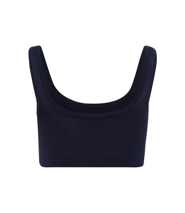 Hanro Touch Feeling Crop Top Deep Navy (071810)