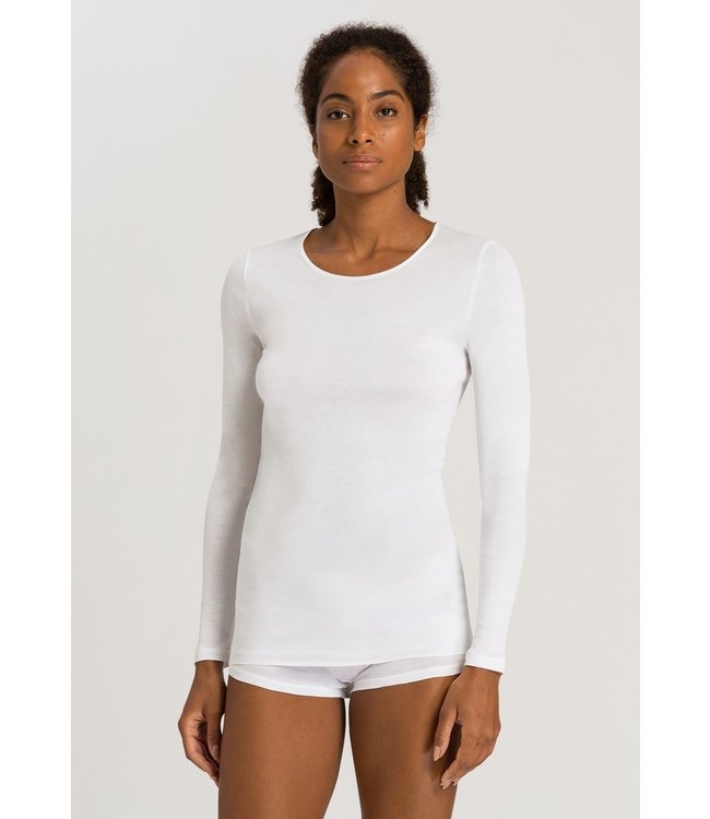 Cotton Seamless Shirt Long Sleeve White (071620)