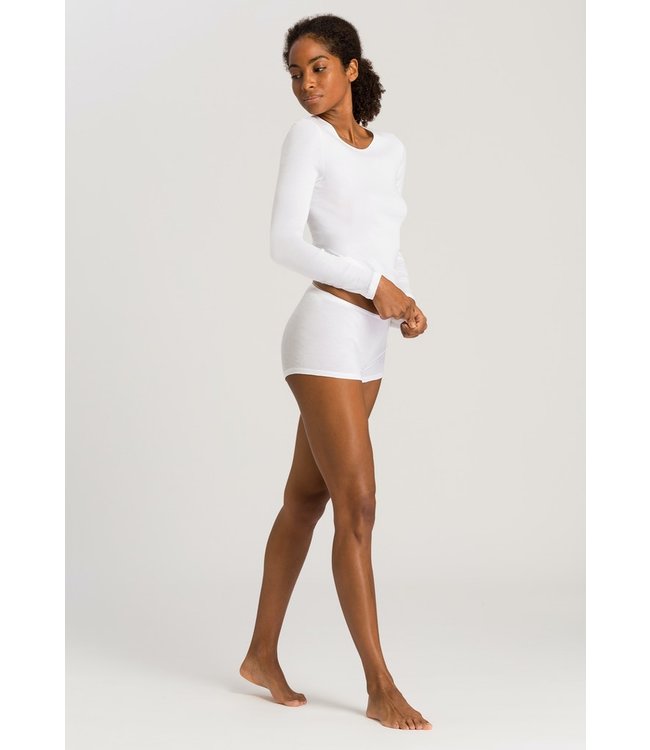 Cotton Seamless Shirt Long Sleeve White (071620)