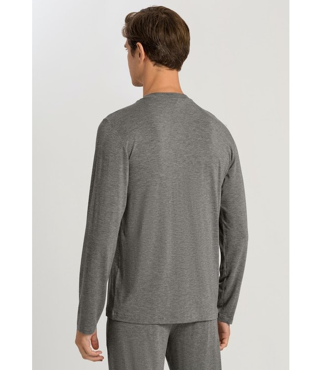 Casuals  Long Sleeve Shirt V-Neck Stone Melange (075036)