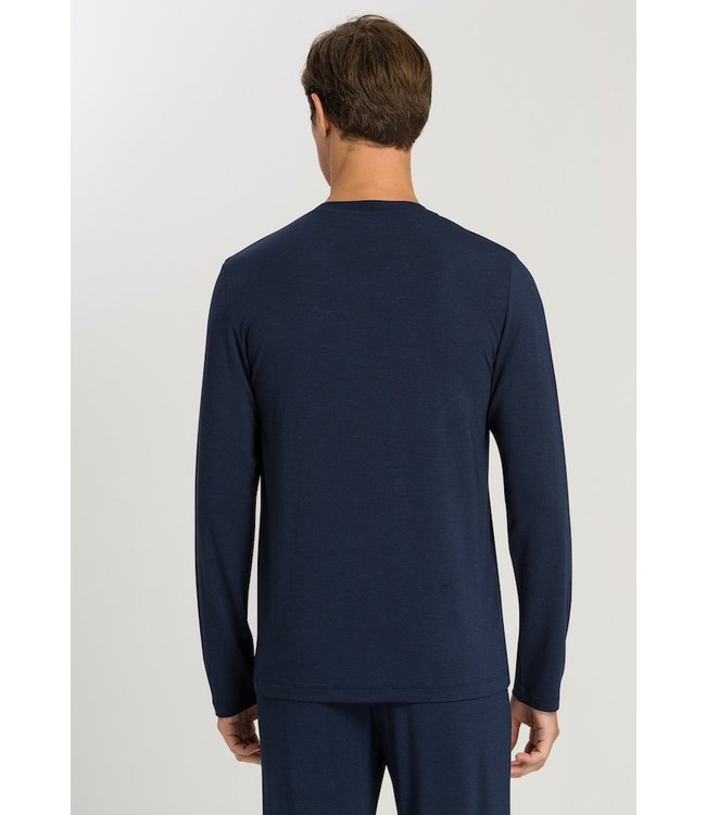 Casuals  Long Sleeve Shirt V-Neck Deep Navy (075036)