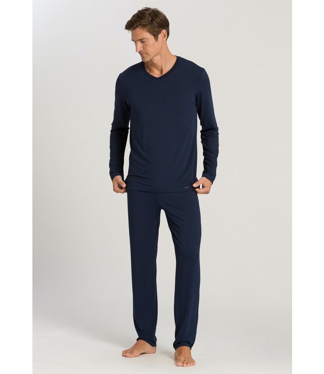 Casuals  Long Sleeve Shirt V-Neck Deep Navy (075036)