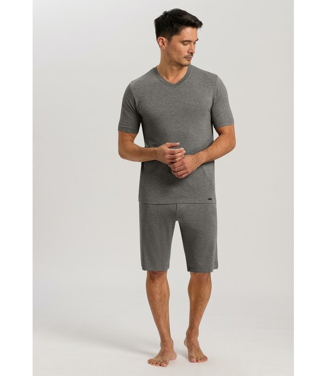 Hanro Casuals Shirt V-Neck Stone Melange (075035)