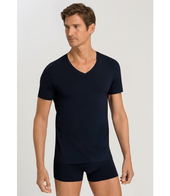 Cotton Superior Shirt V-Neck Midnight Navy