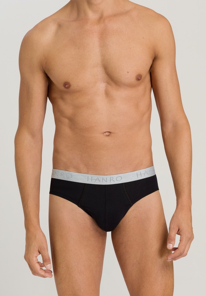 Cotton Essentials Briefs 2 Pack Black 073075 HANRO Luxurieus Ondermode Nachtmode Home Wear Dames Heren