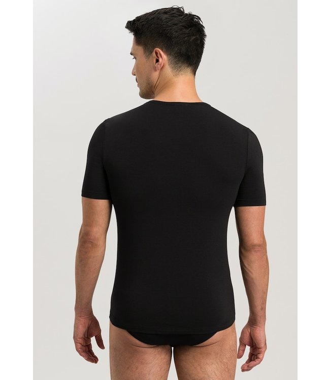 Hanro Natural Function Shirt V-Neck Black (073185)