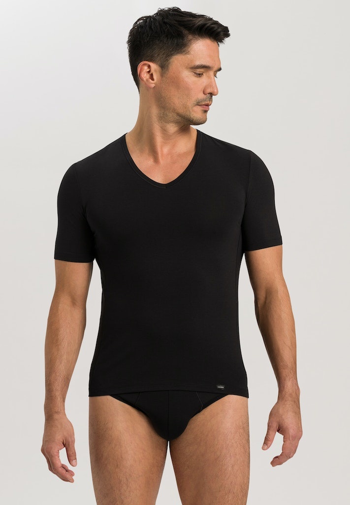 Hanford V Neck Black Tee Hanford Black Shirt V Neck V Neck Stylish T Shirts Hanford Men V-Neck  Cotton Modern Fit Short