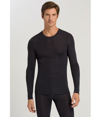 Hanro Woolen Silk Long Sleeve Anthracite