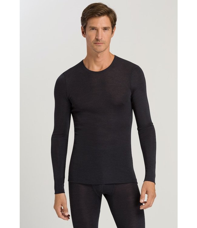 Woolen Silk Long Sleeve Anthracite (073402) - Hanro Shop