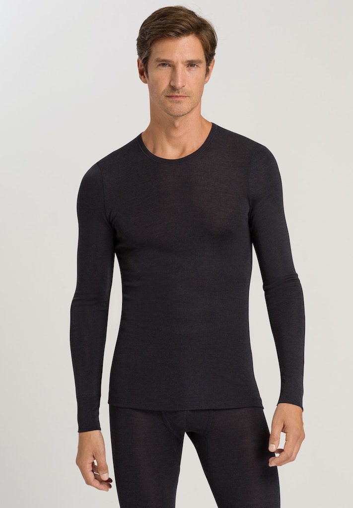 HANRO - Woolen Silk - Long Sleeve Shirt - cygne