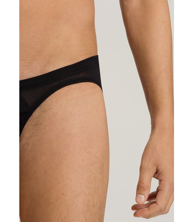 Hanro Cotton Sporty Mini Brief Black (073502)