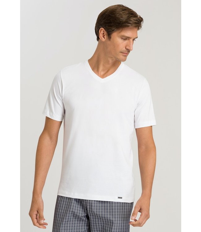 Hanro Living Shirt V-Neck White (075051)