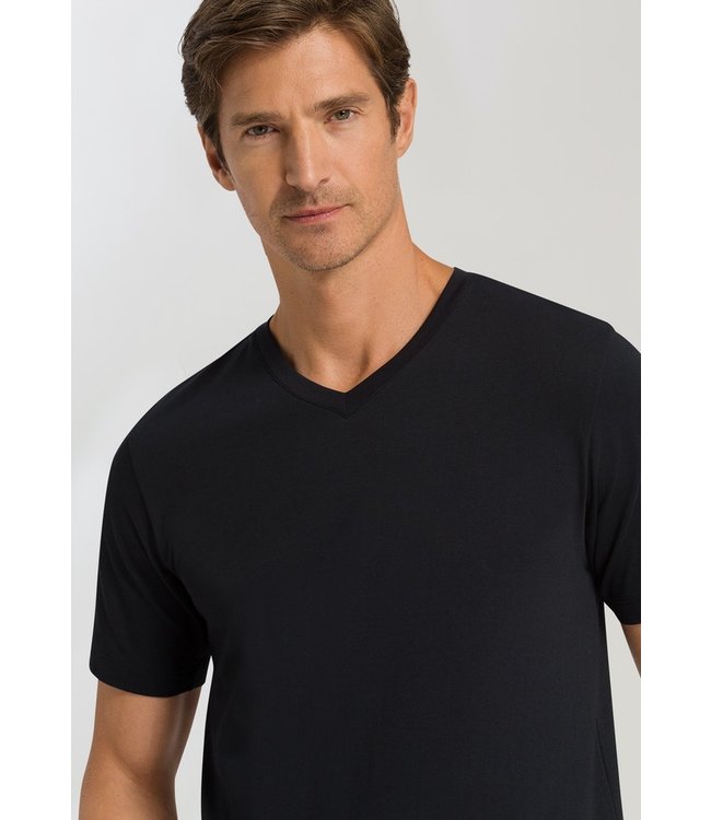 Hanro Living Shirt V-Neck Black (LAST ITEMS)