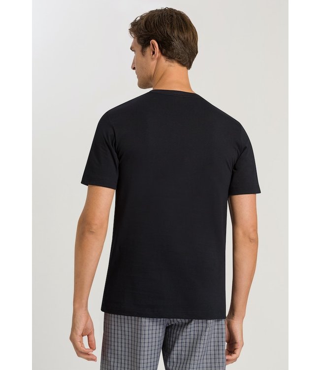 Hanro Living Shirt V-Neck Black 075051)