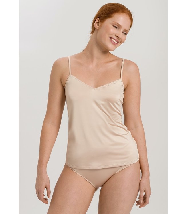Satin Deluxe Spaghetti Top Natural (071063)