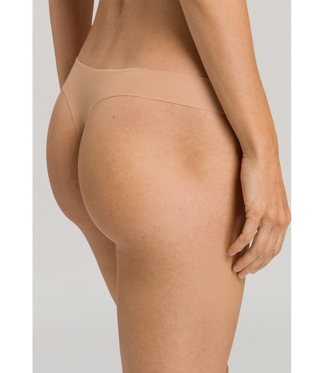 Invisible Cotton Thong Beige (071225)