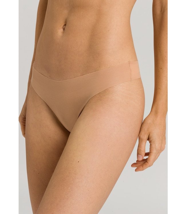 Invisible Cotton Thong Beige