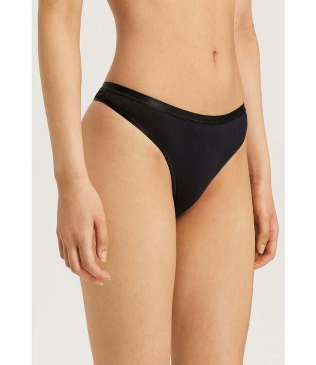 Cotton Sensation Thong Black (071402)