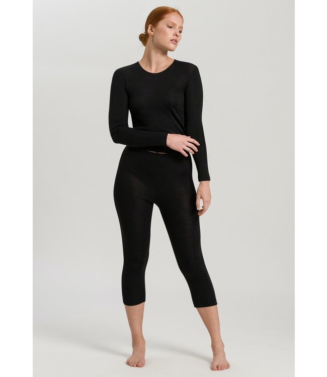 Hanro Woolen Silk Long Sleeve Black (071409)