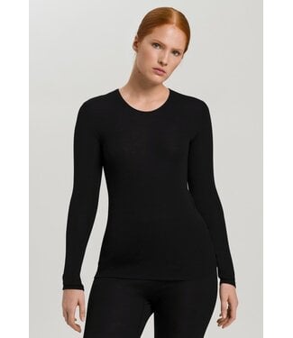 Hanro Woolen Silk Long Sleeve Black