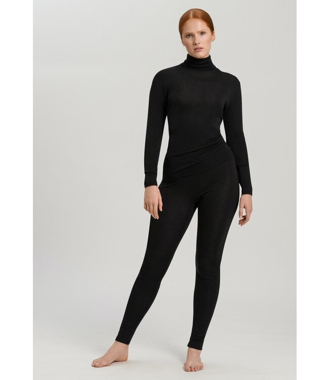 Woolen Silk Long Sleeve Turtle-Neck Black (071423)