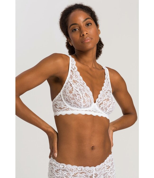 Moments Lace Soft Bra White