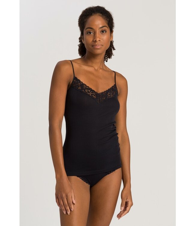 Moments Spaghetti Top V-Neck Black (071485)