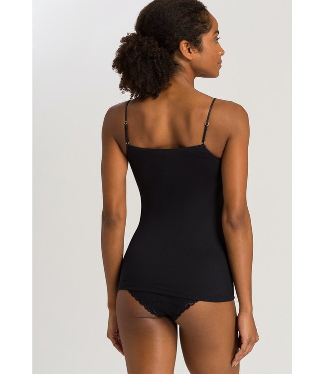 Moments Spaghetti Top V-Neck Black (071485)