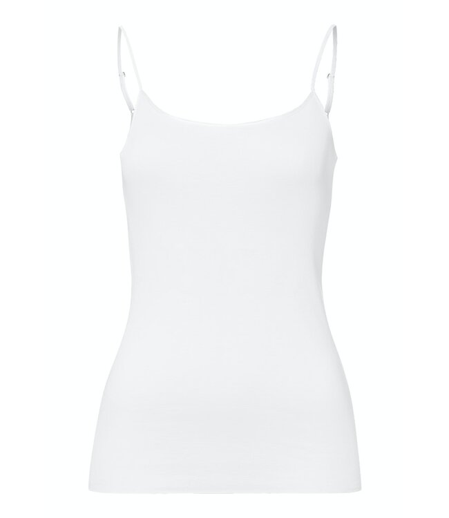 Cotton Seamless Spaghetti Top White (071600)