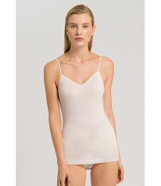 Hanro Cotton Seamless Spaghetti Top V-Shape Pale Cream (LAST ITEM)