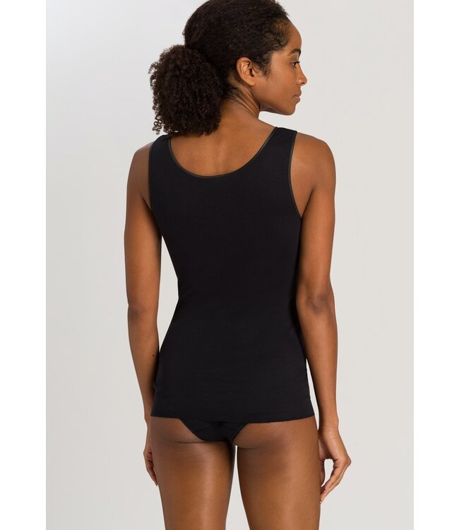 Hanro Cotton Seamless Top Black (071602)