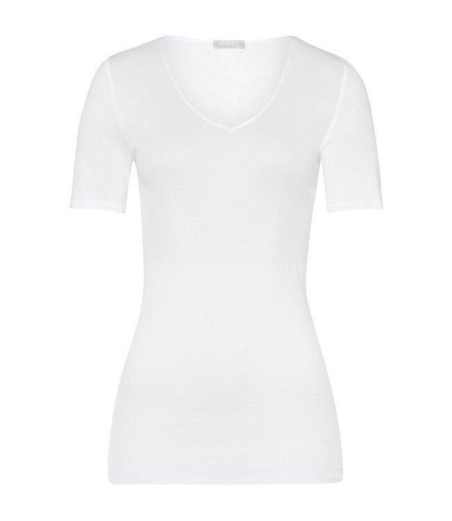 Cotton Seamless Shirt V-Neck White (071603)