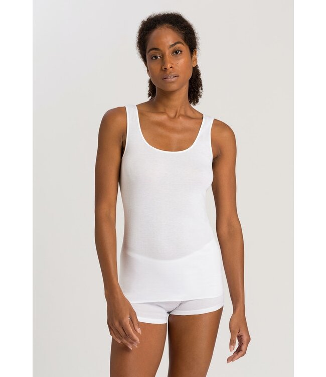 Seamless Shaping Tank Top with Lace Trim White –