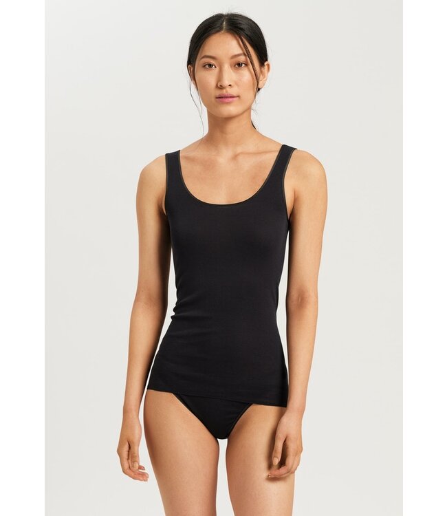 Cotton Seamless Tank Top Black