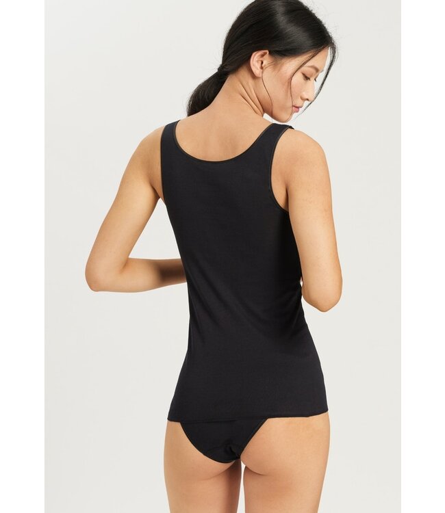 Cotton Seamless Tank Top Black (071604)