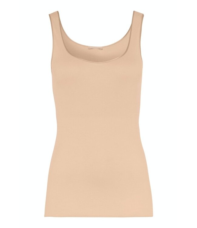 Cotton Seamless Tank Top Beige (071604)