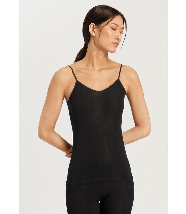 Pure Silk Spaghetti Top Black (071716)