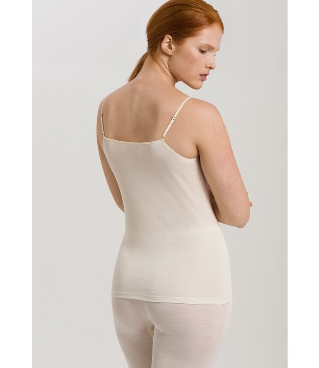 Pure Silk Spaghetti Top Pale Cream (071716)