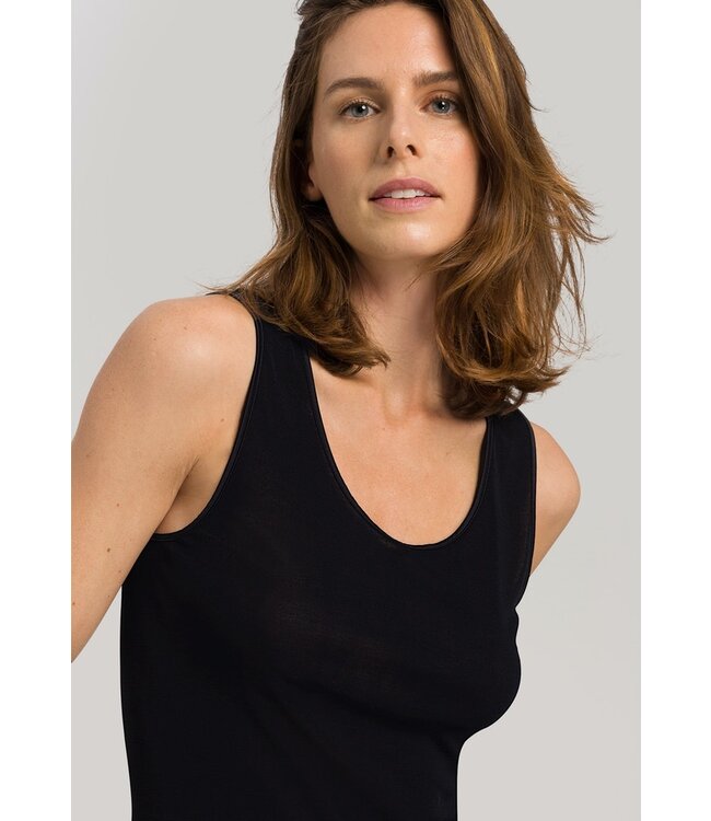 Hanro Pure Silk Tank Top Black (071717)