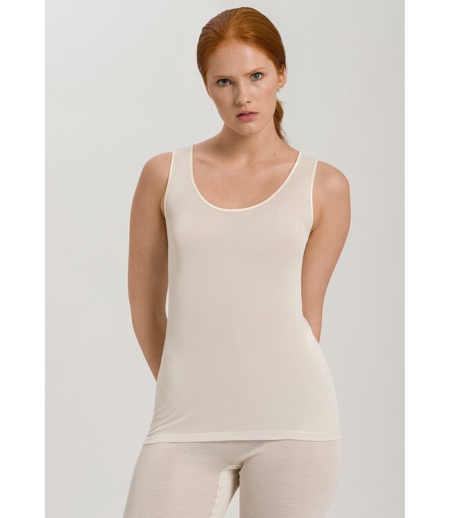 Hanro Pure Silk Tank Top Pale Cream