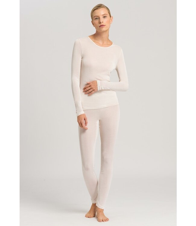 Pure Silk Long Sleeve Shirt Pale Cream (071719)