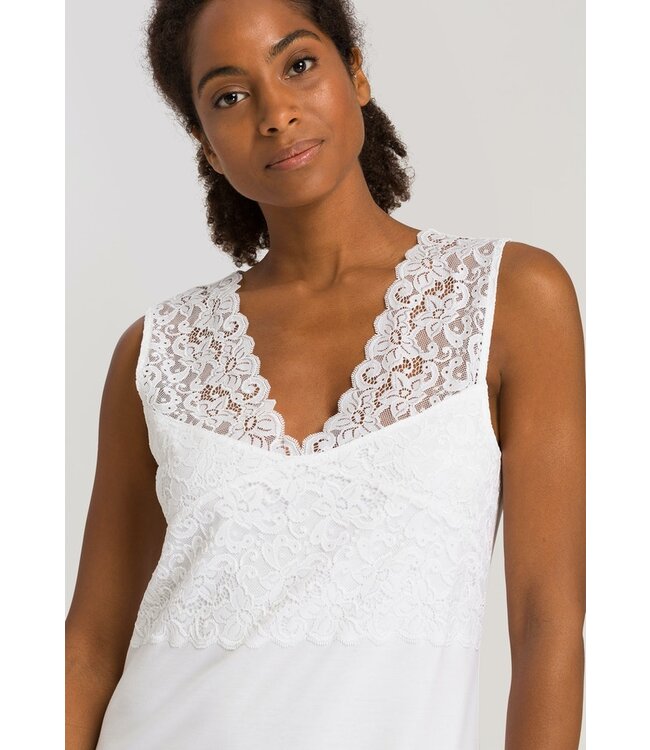 Hanro Moments Sleeveless Nightdress White (077929)