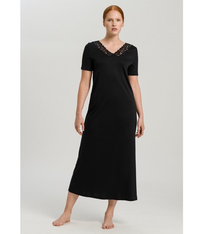 Hanro Moments Long Nightdress Black (077933)