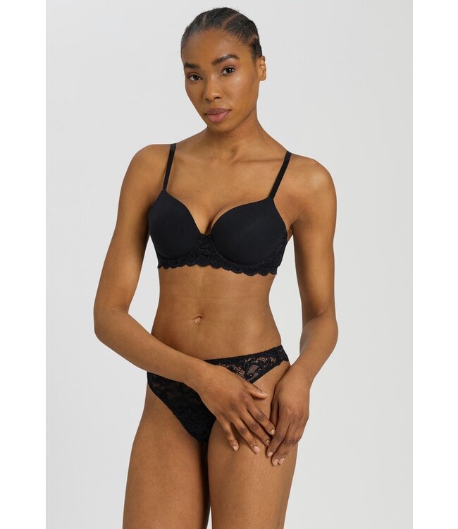 Moments Lace Cup Padded Bra Black