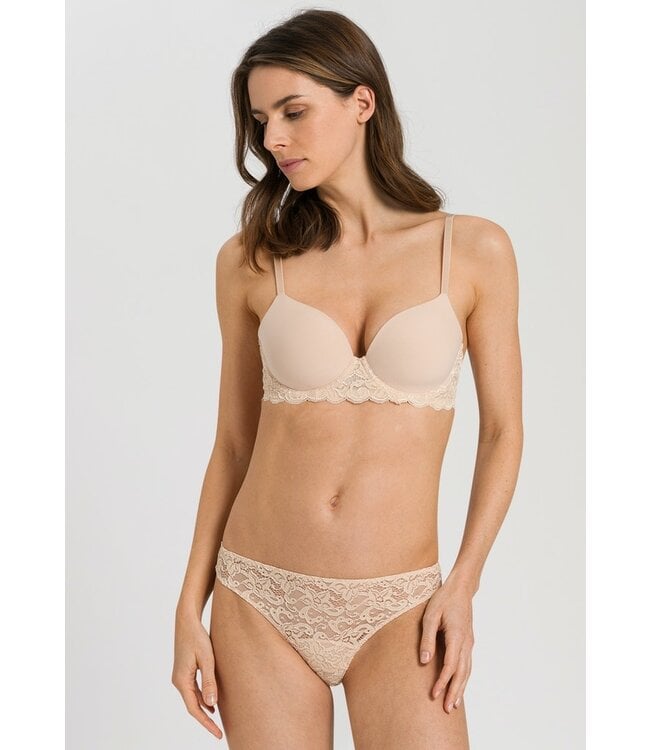 Moments Lace Cup Padded Bra Beige