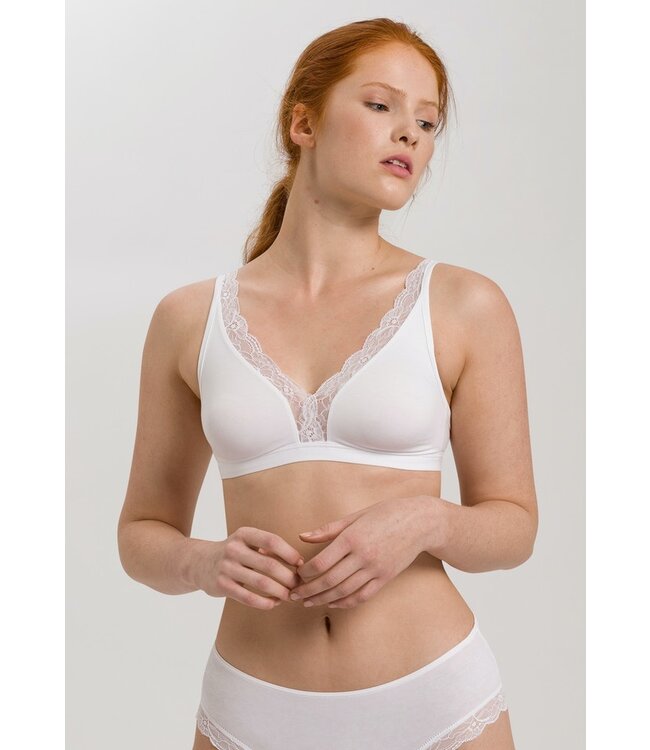 Cotton Lace Soft Cup Bra White (072431)