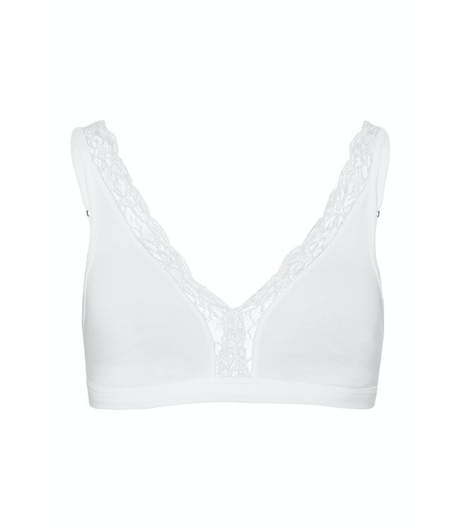 Cotton Lace Soft Cup Bra White (072431)